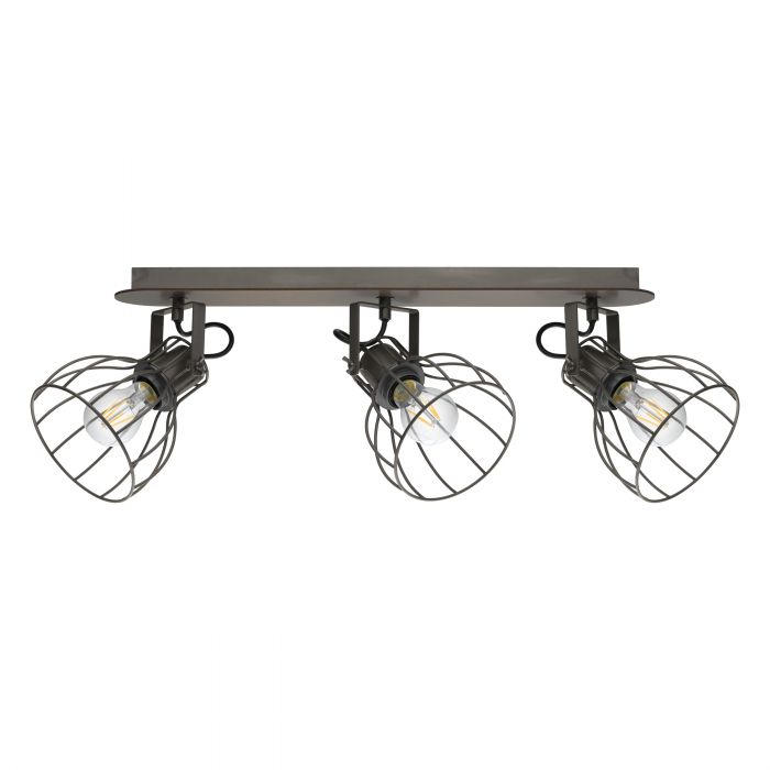 STRAHLER   - Silberfarben/Braun, Design, Holz/Metall (9/57,5cm) - Eglo