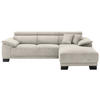 ECKSOFA in Cord Naturfarben  270/174 cm  - Schwarz/Naturfarben, Design, Holz/Textil (270/174cm) - Pure Home Lifestyle