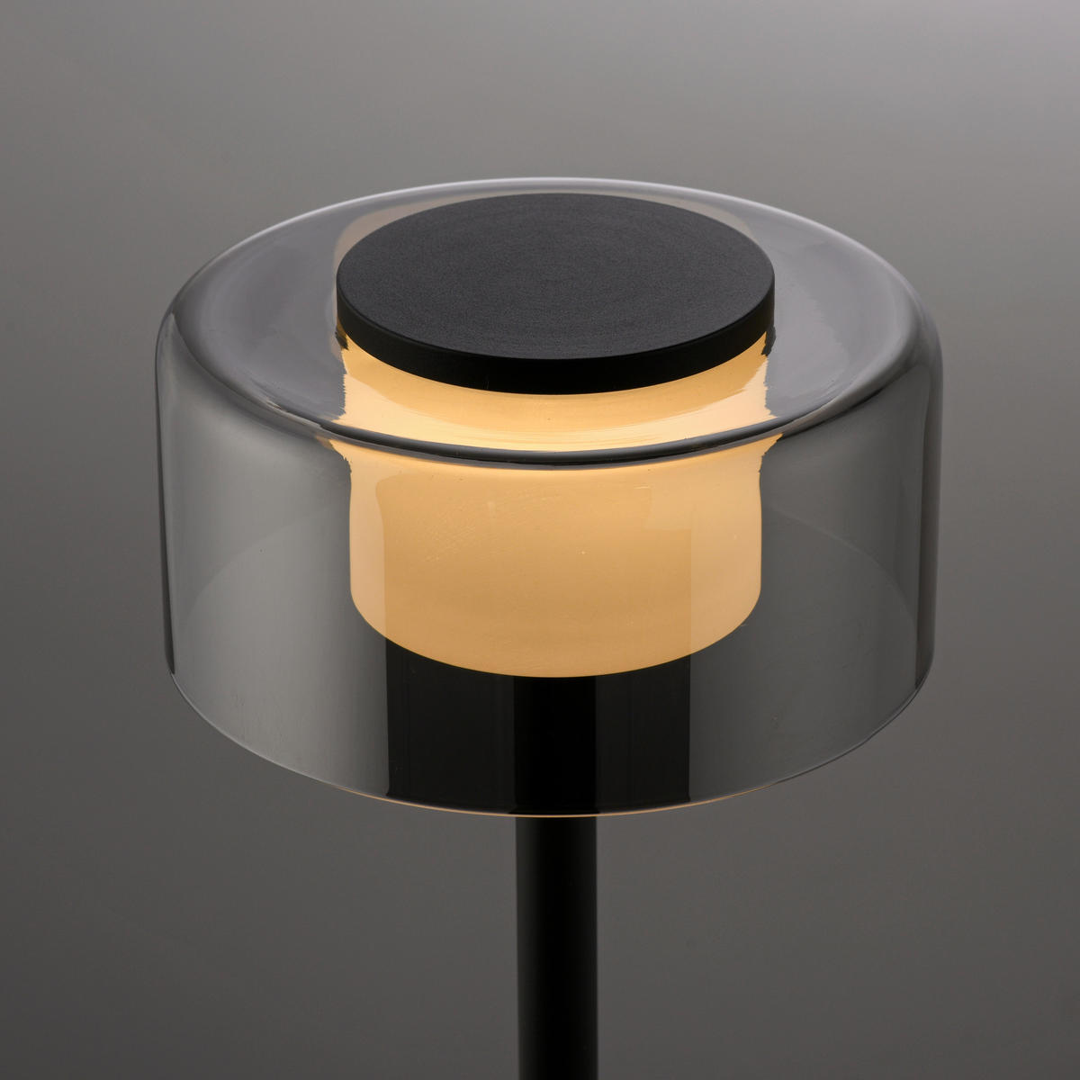STOLNÍ LED LAMPA, posuvný stmívač, 15/15/33 cm - černá, Design, kov/plast (15/15/33cm)