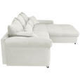 ECKSOFA Creme Cord  - Chromfarben/Creme, KONVENTIONELL, Textil/Metall (335/225cm) - Carryhome