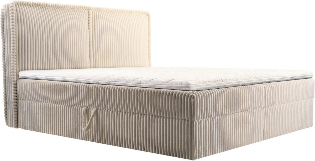 BOXBETT 160/200 cm  in Beige  - Beige/Schwarz, MODERN, Holz/Kunststoff (160/200cm) - MID.YOU