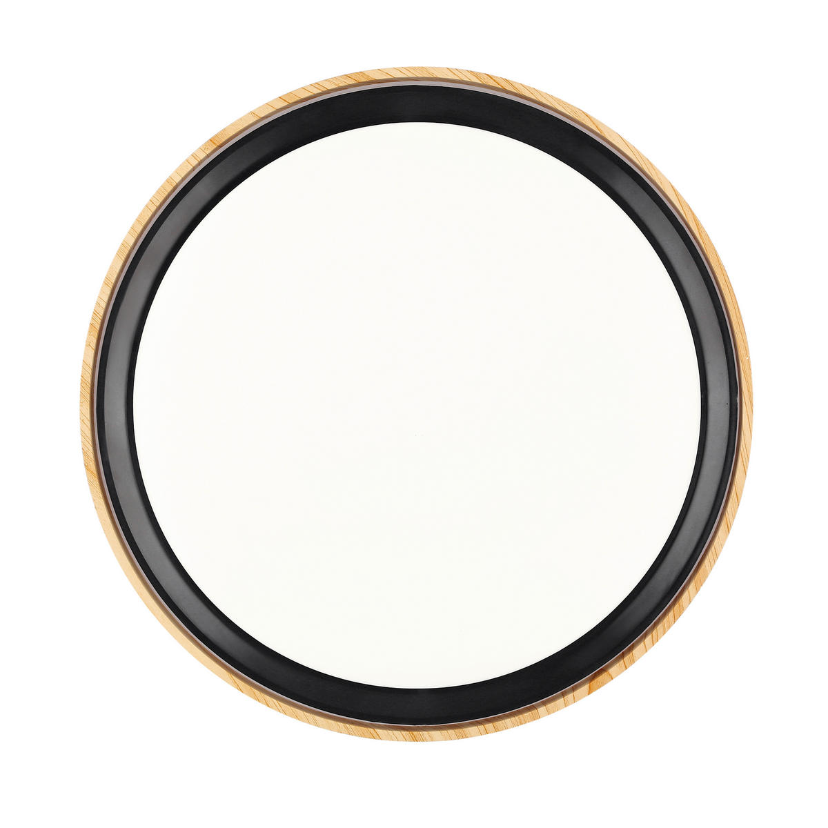 LED-TAKLAMPA Aflo 38/38/7.5 cm  - svart/ekfärgad, Natur, metall/plast (38/38/7.5cm)