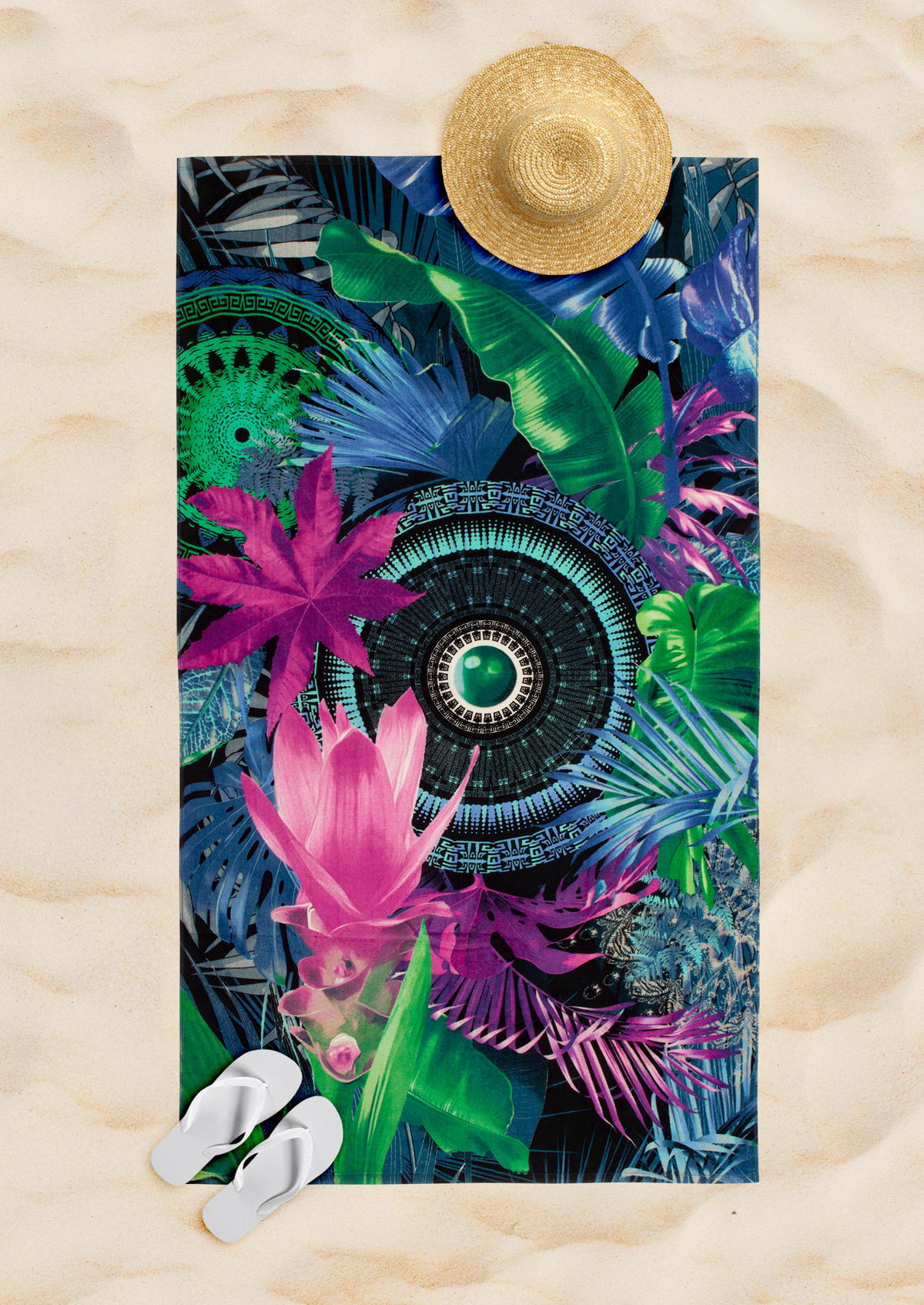 STRANDTUCH Multicolor 100/180 cm  - Multicolor, Trend, Textil (100/180cm)