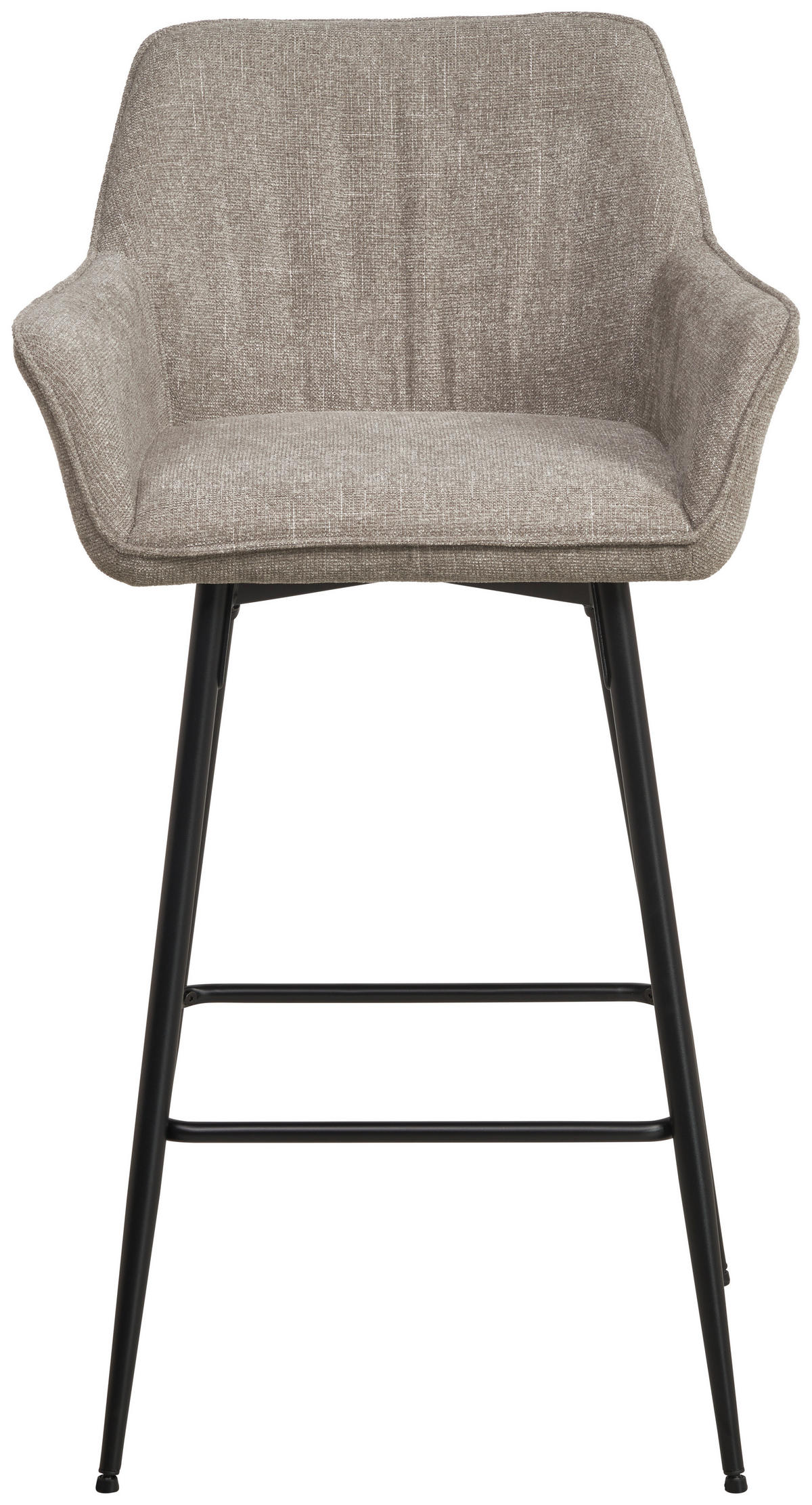 BARHOCKER in Schwarz, Taupe  - Taupe/Schwarz, KONVENTIONELL, Holz/Textil (57/105/57cm) - MID.YOU