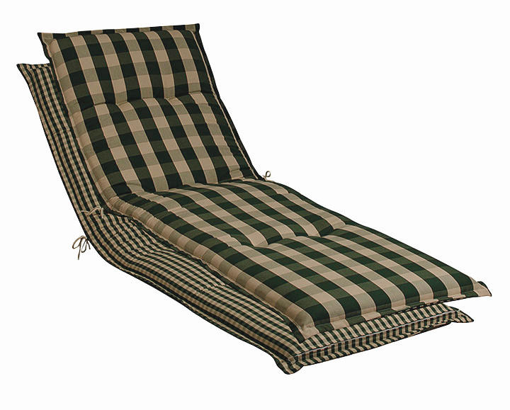 LIEGENAUFLAGE Karo  - Beige/Grün, LIFESTYLE, Textil (63/10/190cm)