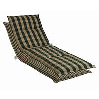 LIEGENAUFLAGE Karo  - Beige/Grün, LIFESTYLE, Textil (63/10/190cm)