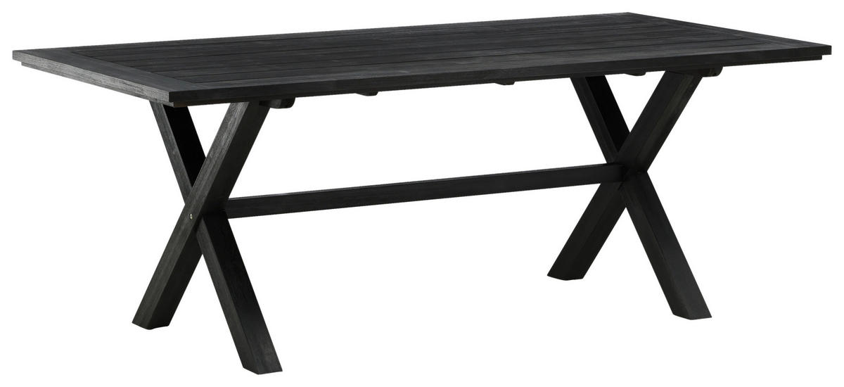 UTEBORD trä rektangulär  - svart, Klassisk, trä (200/100/75cm) - Gardenson