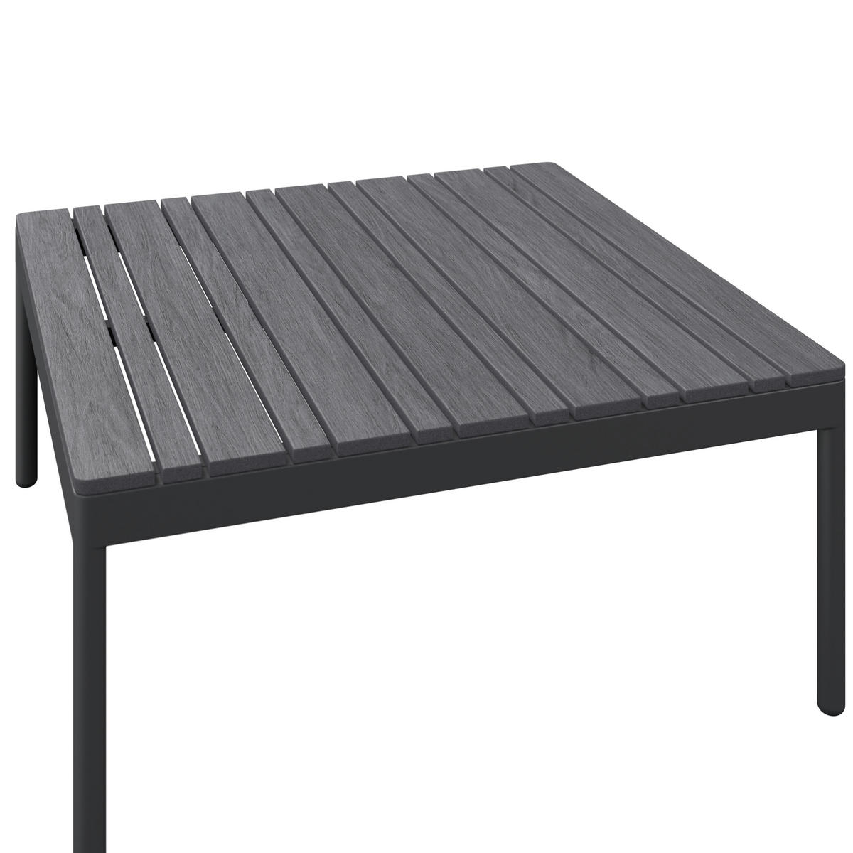 LOUNGEGARNITUR 227,5/155 cm Stahl  - Dunkelgrau/Naturfarben, Design, Kunststoff/Textil (227,5/155cm) - Ambia Garden