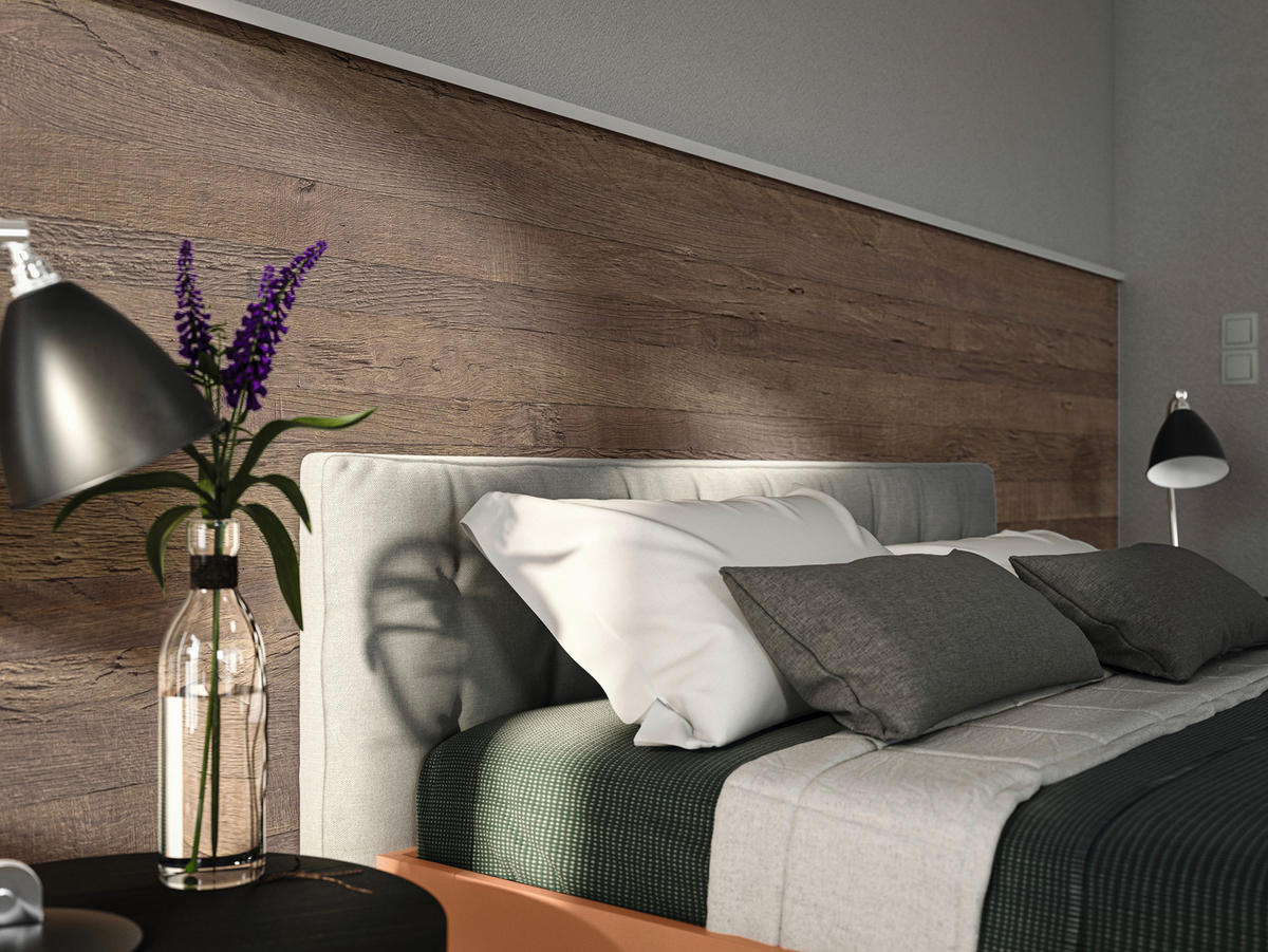 DECOWALL ANNABA EICHE NATUR 3 Stück  - Eichefarben/Braun, KONVENTIONELL, Holzwerkstoff (125/66/1.2cm) - Egger Holzwerkstoffe