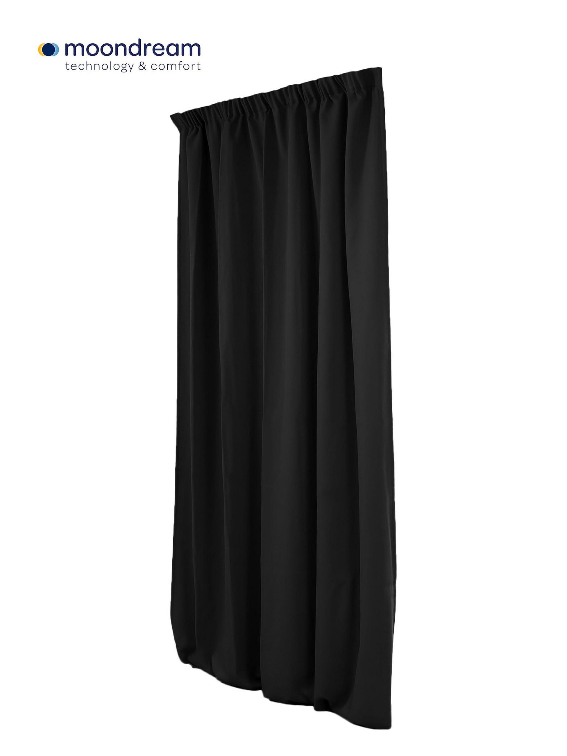 FERTIGVORHANG black-out (lichtundurchlässig)  - Schwarz, Basics, Textil (145/260cm)
