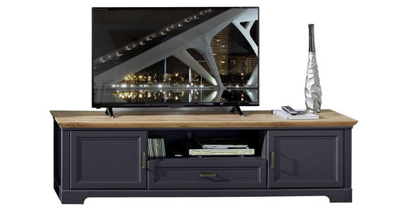 TV-ELEMENT 193/54/51 cm - Graphitfarben/Eiche Artisan, ROMANTIK / LANDHAUS, Holzwerkstoff/Metall (193/54/51cm) - Hom`in
