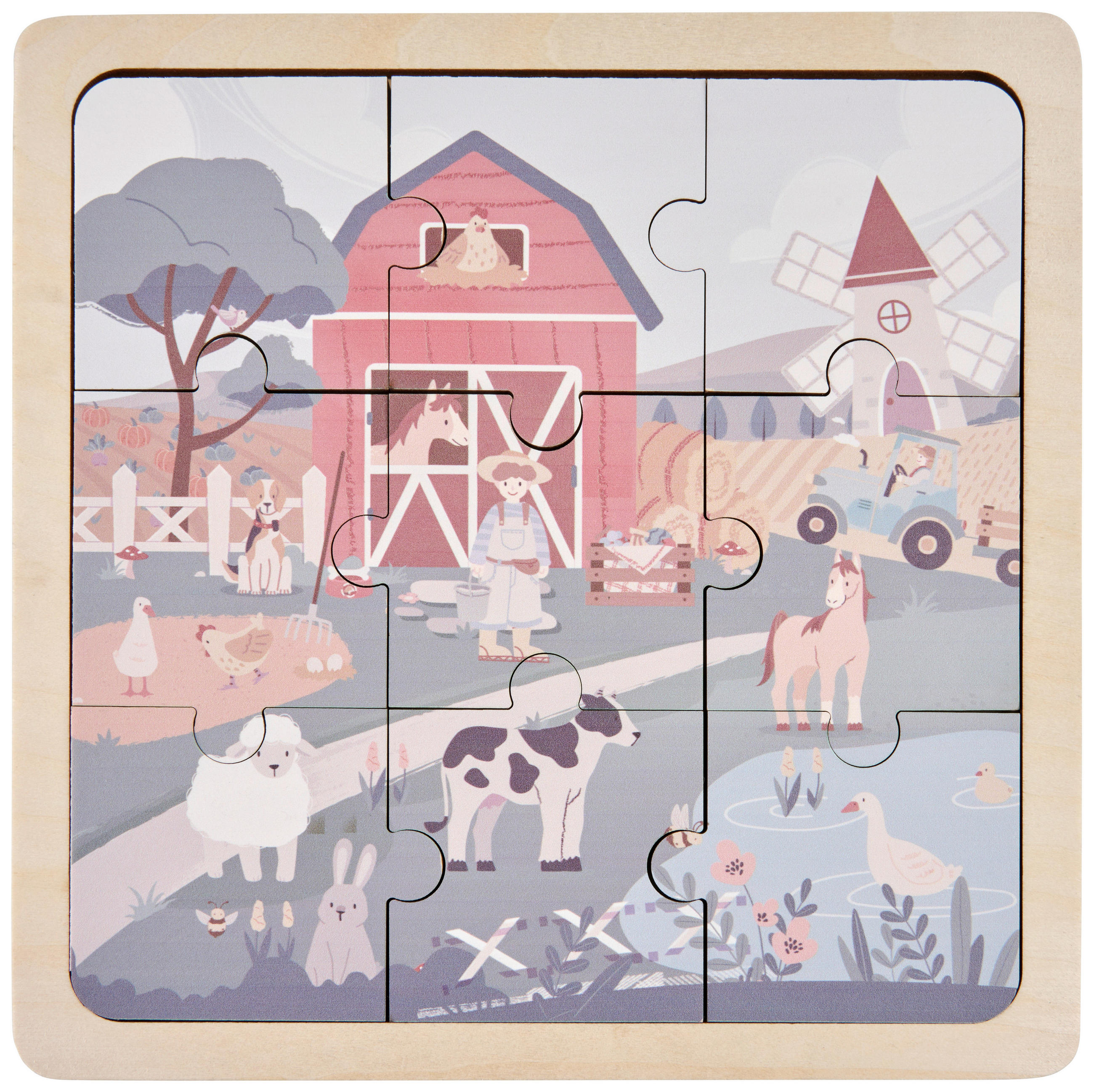PUZZLE - Multicolor, Trend, Holzwerkstoff (22/22/0,8cm) - Avelia