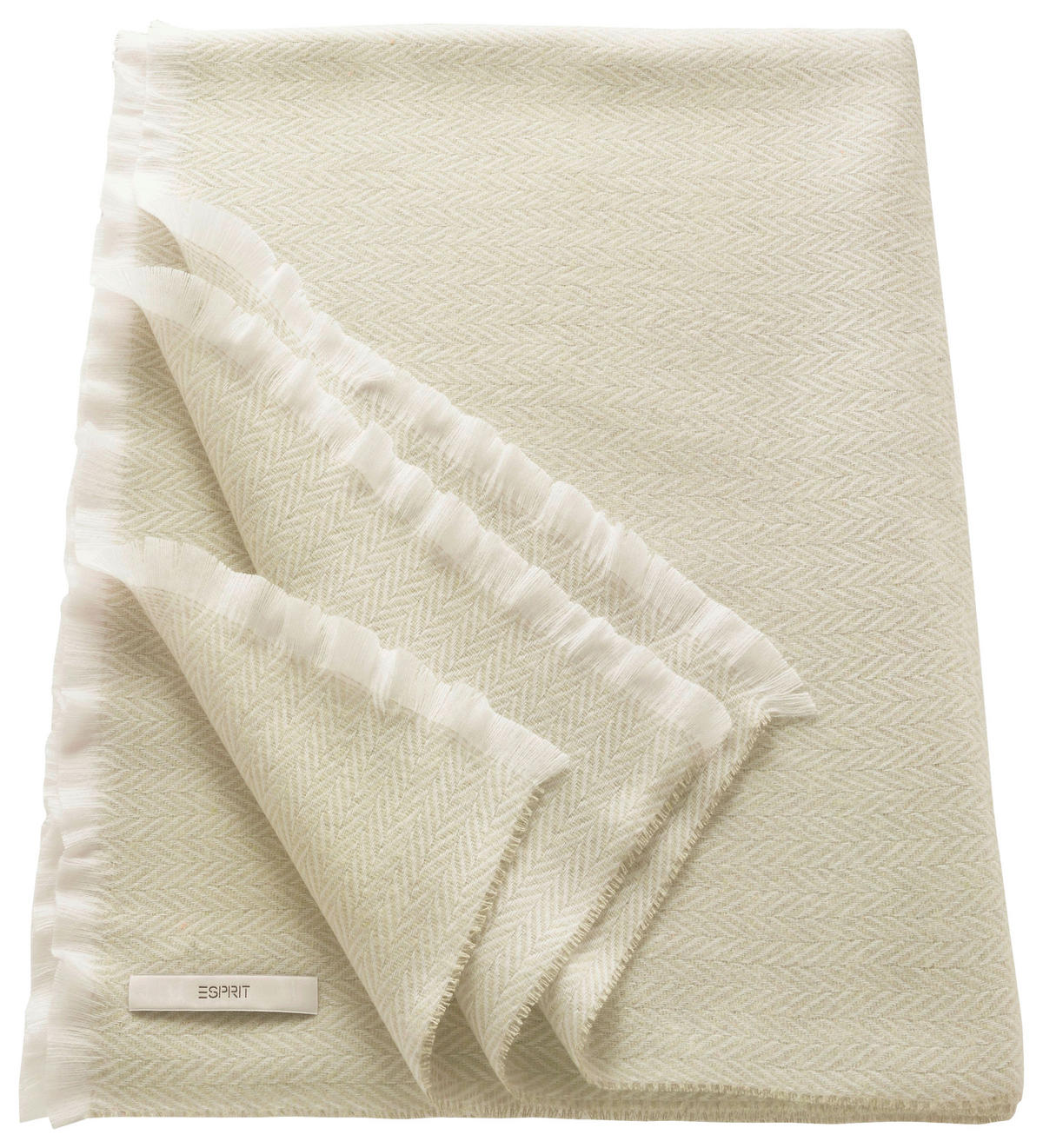 PLÄD 150/180 cm  - cremefärgad, Klassisk, textil (150/180cm) - Esprit