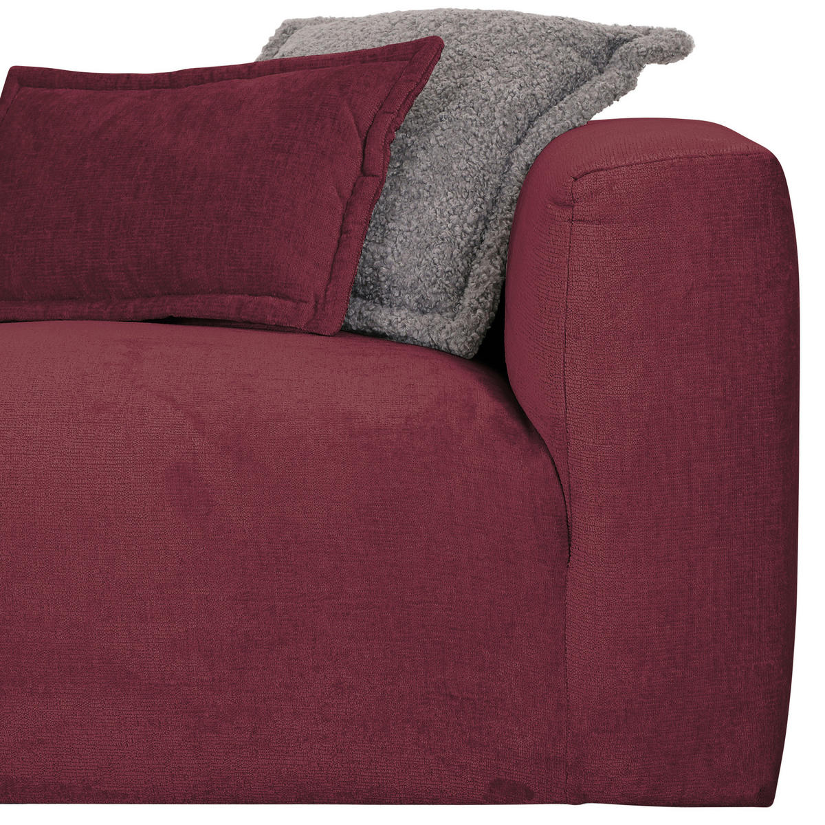 ECKSOFA in Chenille Weinrot  175/280 cm  - Weinrot/Schwarz, Design, Kunststoff/Textil (175/280cm) - Landscape