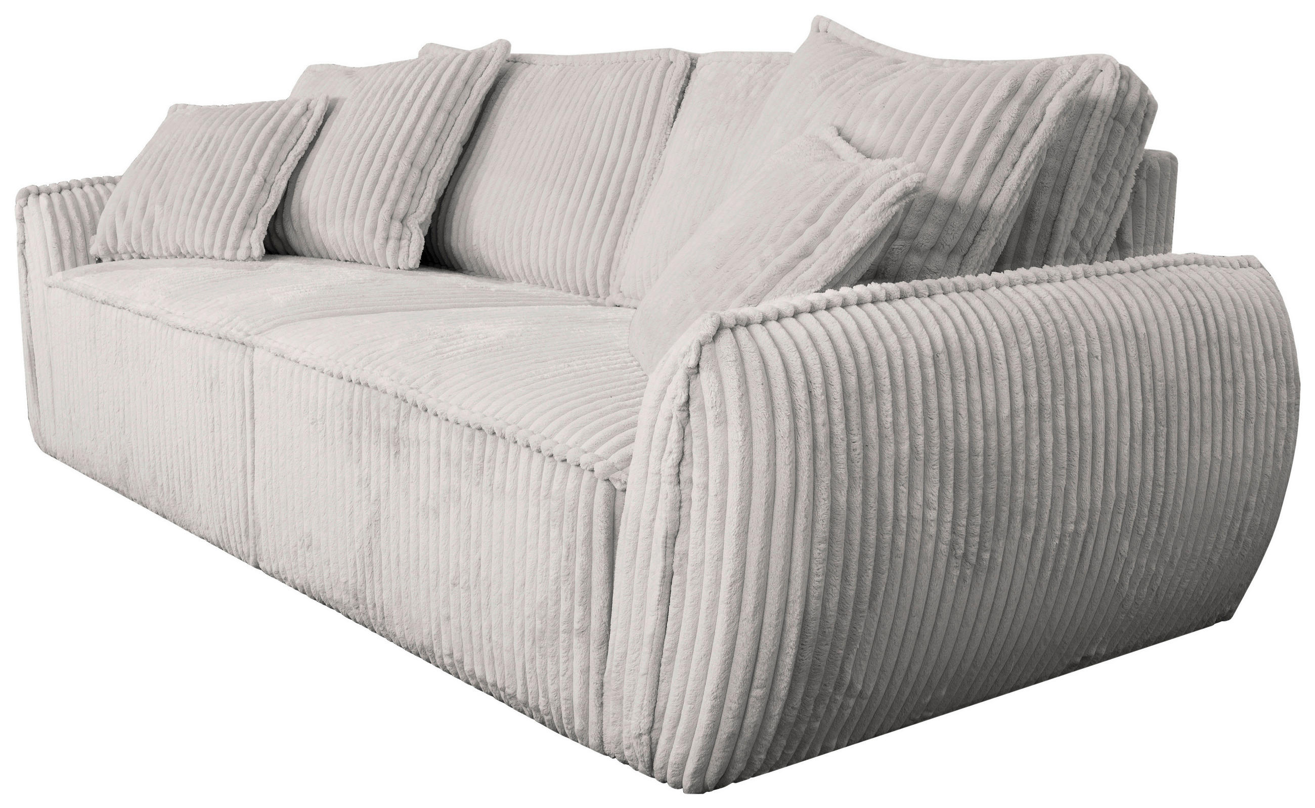MEGA POHOVKA, textil, šedobéžová - černá/šedobéžová, Design, textil/plast (235/87/114cm) - Ambia Home