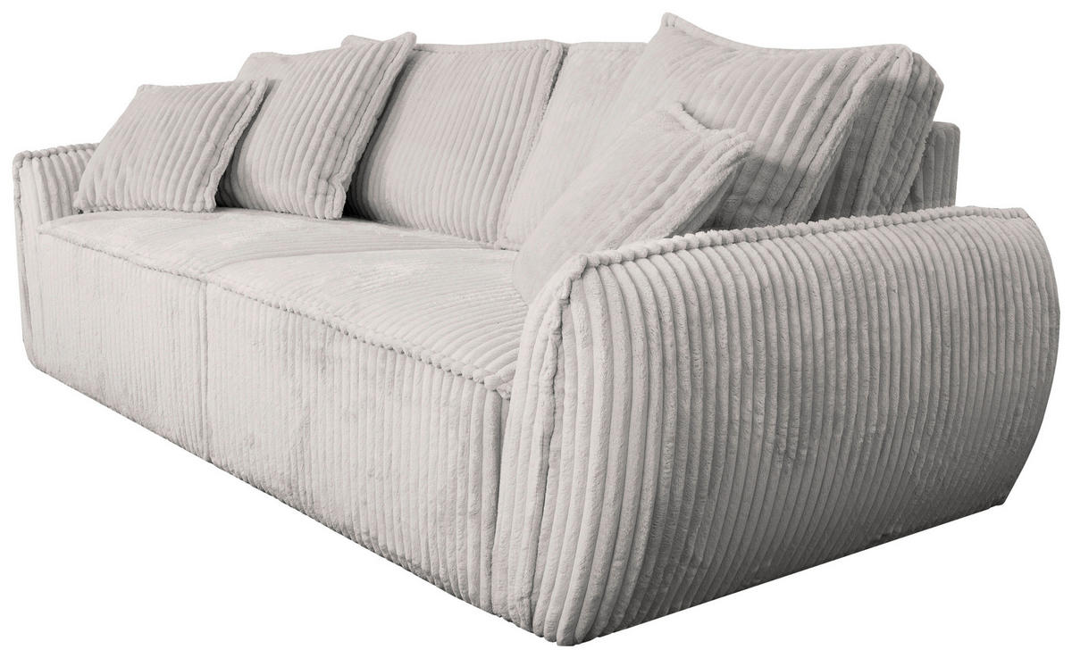 MEGA POHOVKA, textil, šedobéžová - černá/šedobéžová, Design, textil/plast (235/87/114cm) - Ambia Home