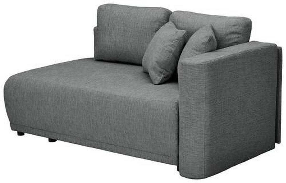 CHAISELONGUE Chenille Grau  - Schwarz/Grau, KONVENTIONELL, Kunststoff/Textil (171/73/93cm) - Carryhome