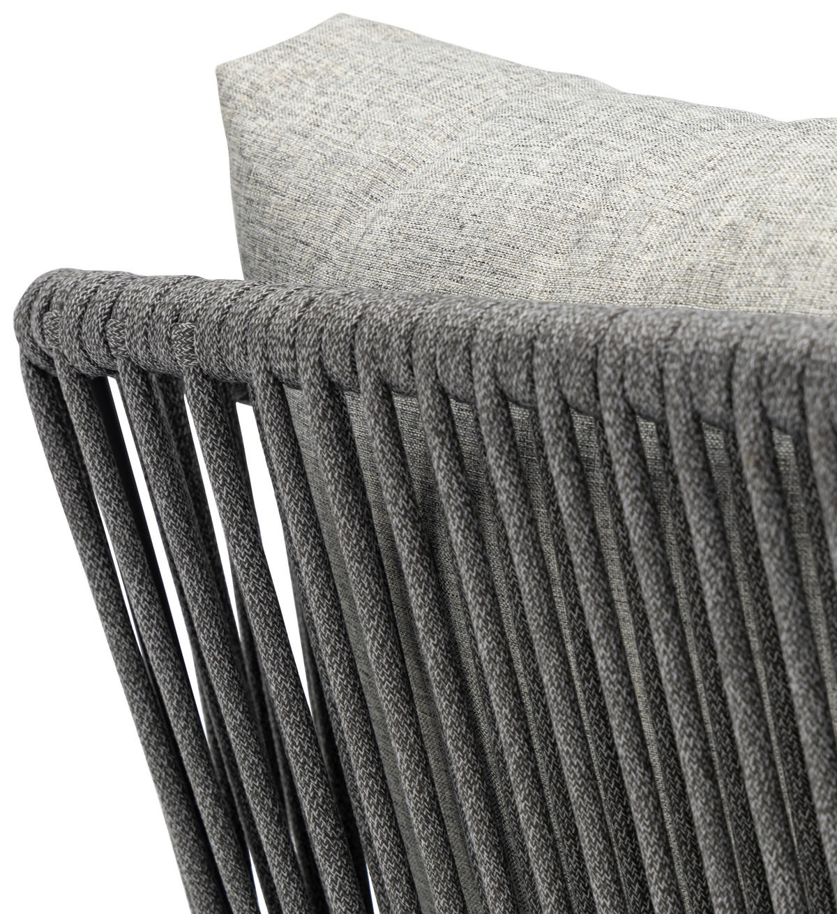 LOUNGEGARNITUR Aluminium  - Dunkelgrau/Anthrazit, MODERN, Kunststoff/Metall (185/65/75cm) - Ambia Garden