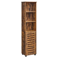 VYSOKÁ SKRINKA, hnedá, čierna, hnedá, čierna, 40/167/30 cm - hnedá/čierna, Trend, kov/kompozitné drevo (40/167/30cm) - MID.YOU