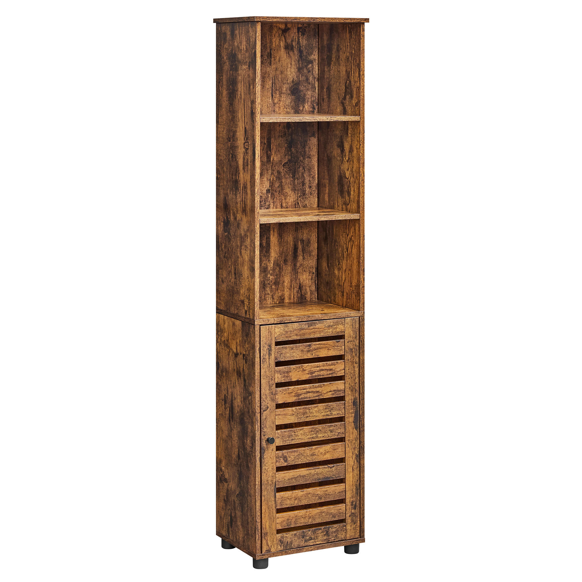 Mid.you Hochschrank Braun, Schwarz 40x167x30 cm