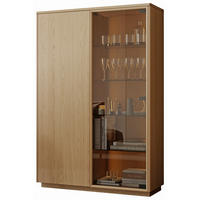 HIGHBOARD Eichefarben  116/153/37 cm  - Eichefarben, Natur, Glas/Holz (116/153/37cm) - Walden