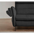ECKSOFA in Echtleder Anthrazit  300/157 cm  - Anthrazit/Schwarz, Design, Leder/Metall (300/157cm) - Dieter Knoll