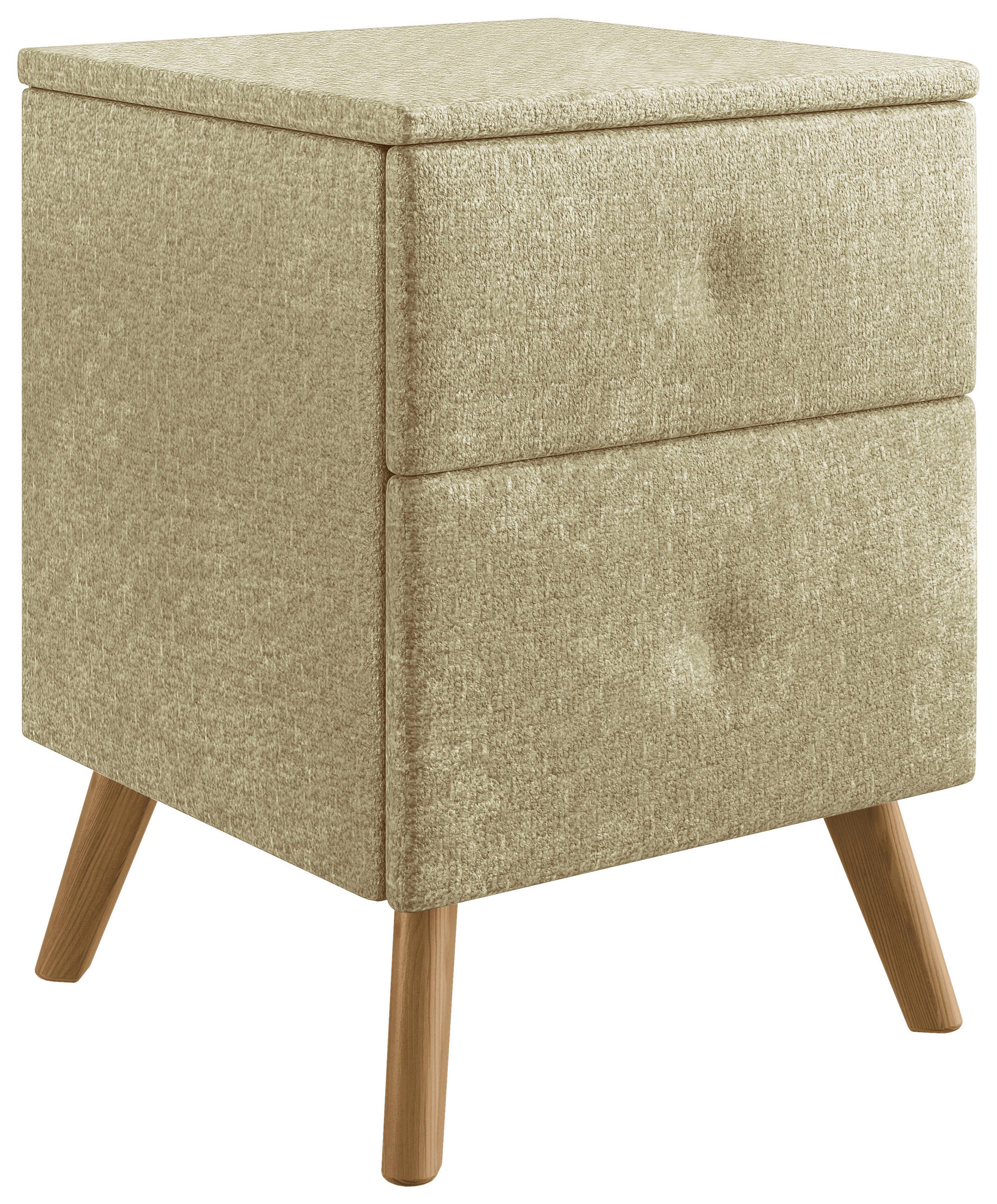 NACHTSCHRANK 40/60/40 cm Eiche vollmassiv  - Hellgrün, Design, Holz/Textil (40/60/40cm) - Esposa