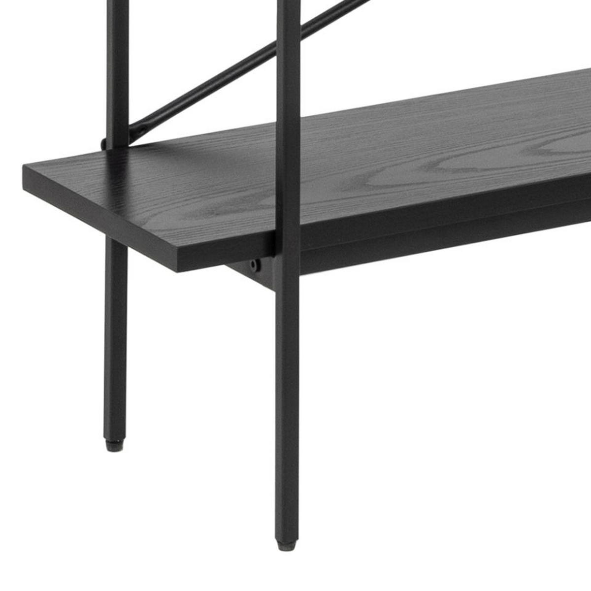 REGAL Schwarz  - Schwarz, MODERN, Holzwerkstoff/Metall (172/188/27cm)