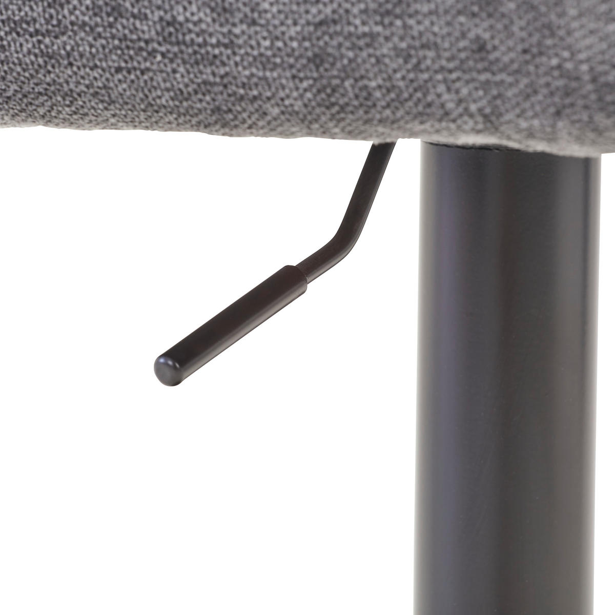 BARHOCKER Webstoff Grau, Schwarz Eisen Sitzfläche 360° drehbar, inklusive Armlehnen  - Schwarz/Grau, MODERN, Textil/Metall (54,5/111,5/51,5cm) - Livetastic