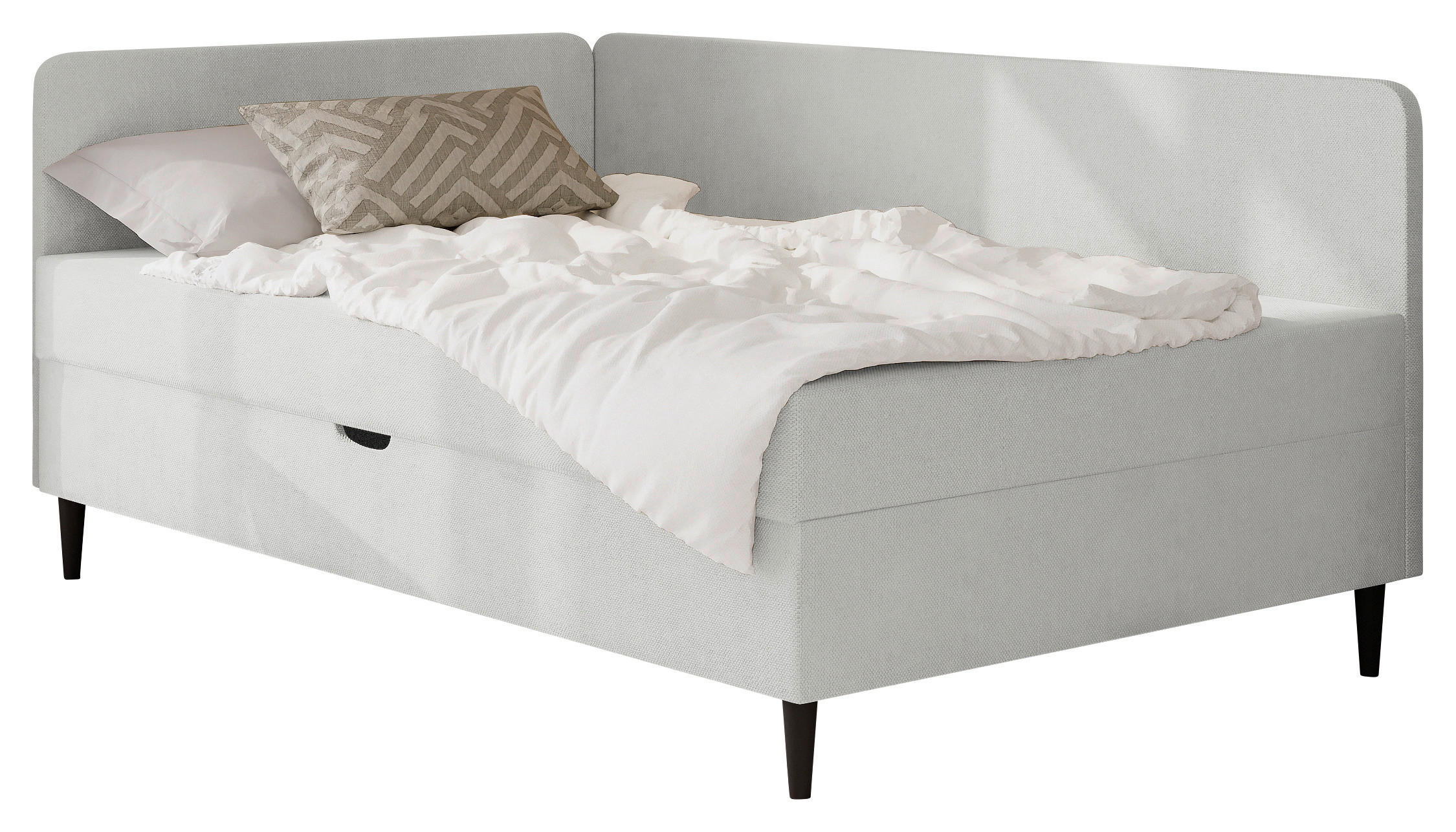 AMERICKÁ POSTEĽ, 120/200 cm, sivá - sivá, Konventionell, textil (120/200cm) - P & B