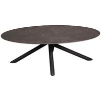 MĂSUțĂ DE CAFEA metal, ceramică 130/75/42 cm   - maro închis/negru, Design, ceramică/metal (130/75/42cm) - Novel