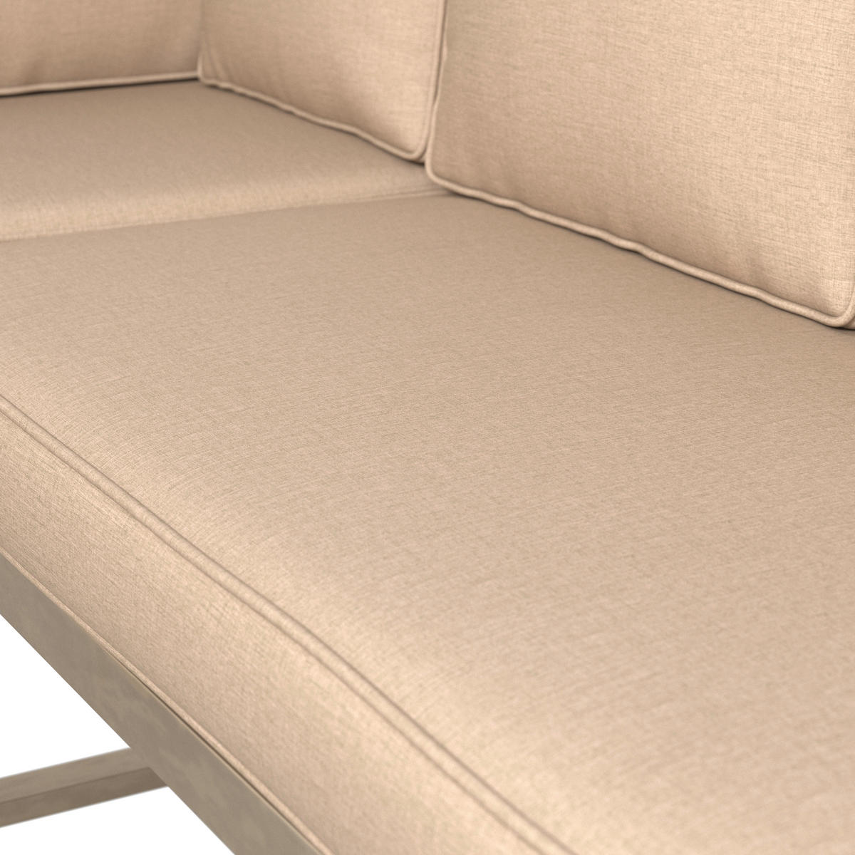 VRTNA LOUNGE GARNITURA jeklo  - bež, Moderno, kovina/umetna masa (75/75/64.5cm) - Ambia Garden