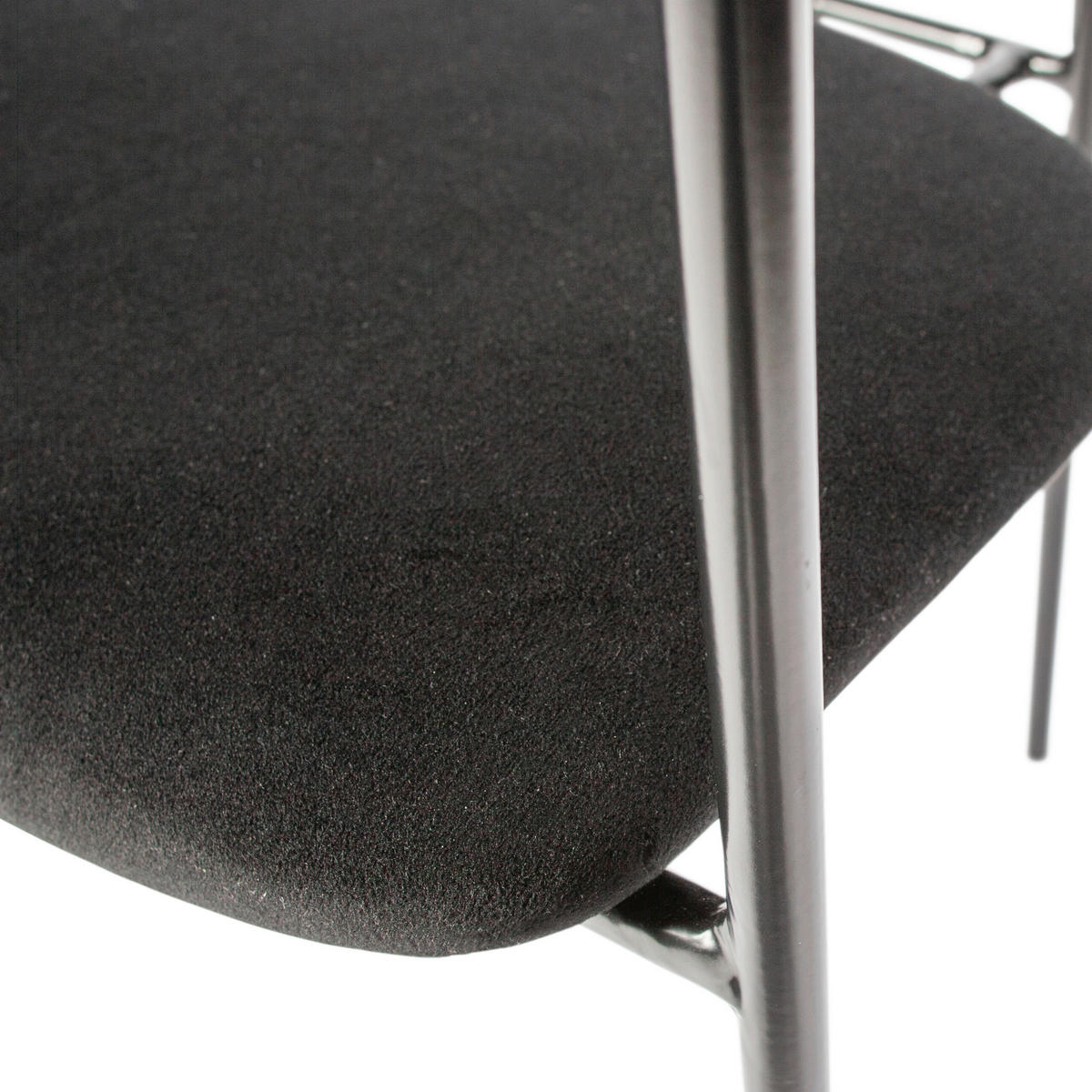 ARMLEHNSTUHL-SET 2 Stück  in Eisen Samt  - Schwarz, MODERN, Textil/Metall (52/74/50cm) - Livetastic