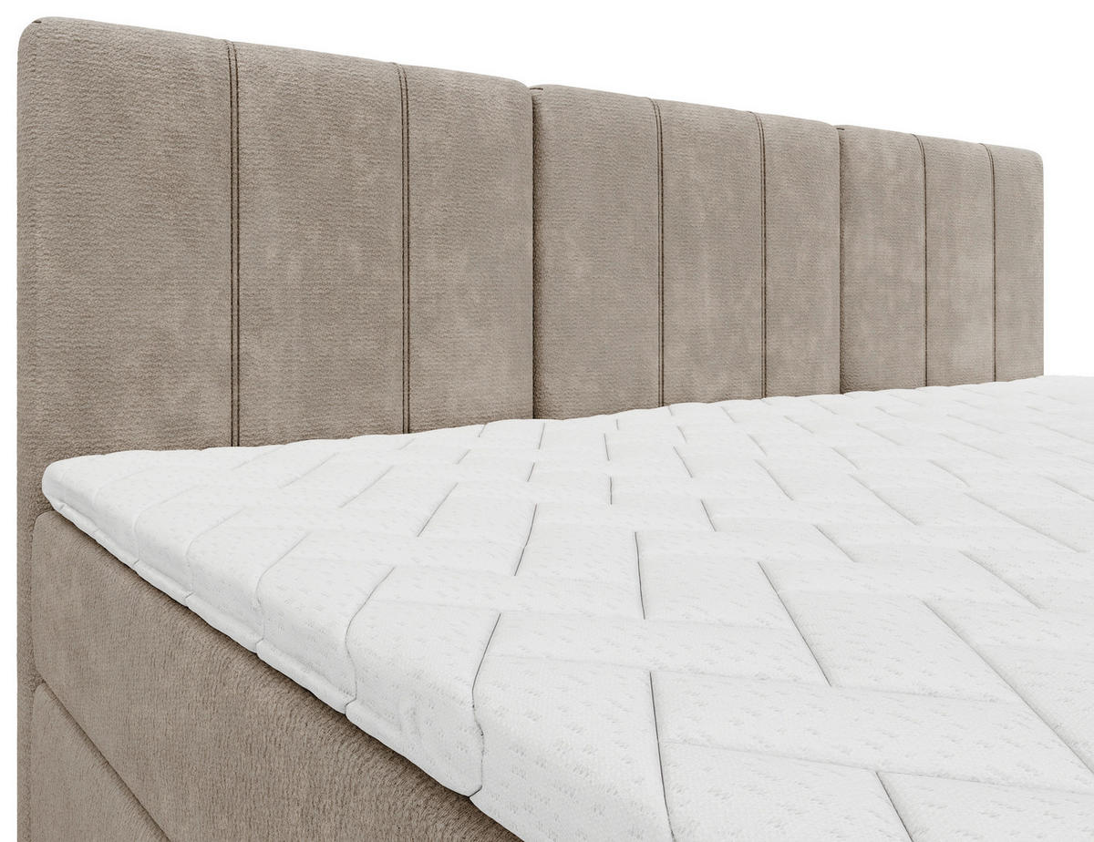 FAMILIENBETT - Graubraun/Schwarz, Design, Holzwerkstoff/Kunststoff (240/200cm) - Esposa