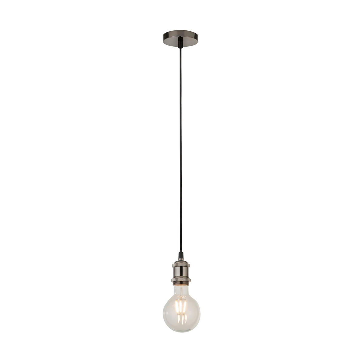 PENDELLEUCHTE 9,8/300 cm  - Silberfarben, KONVENTIONELL, Metall (9,8/300cm) - Searchlight