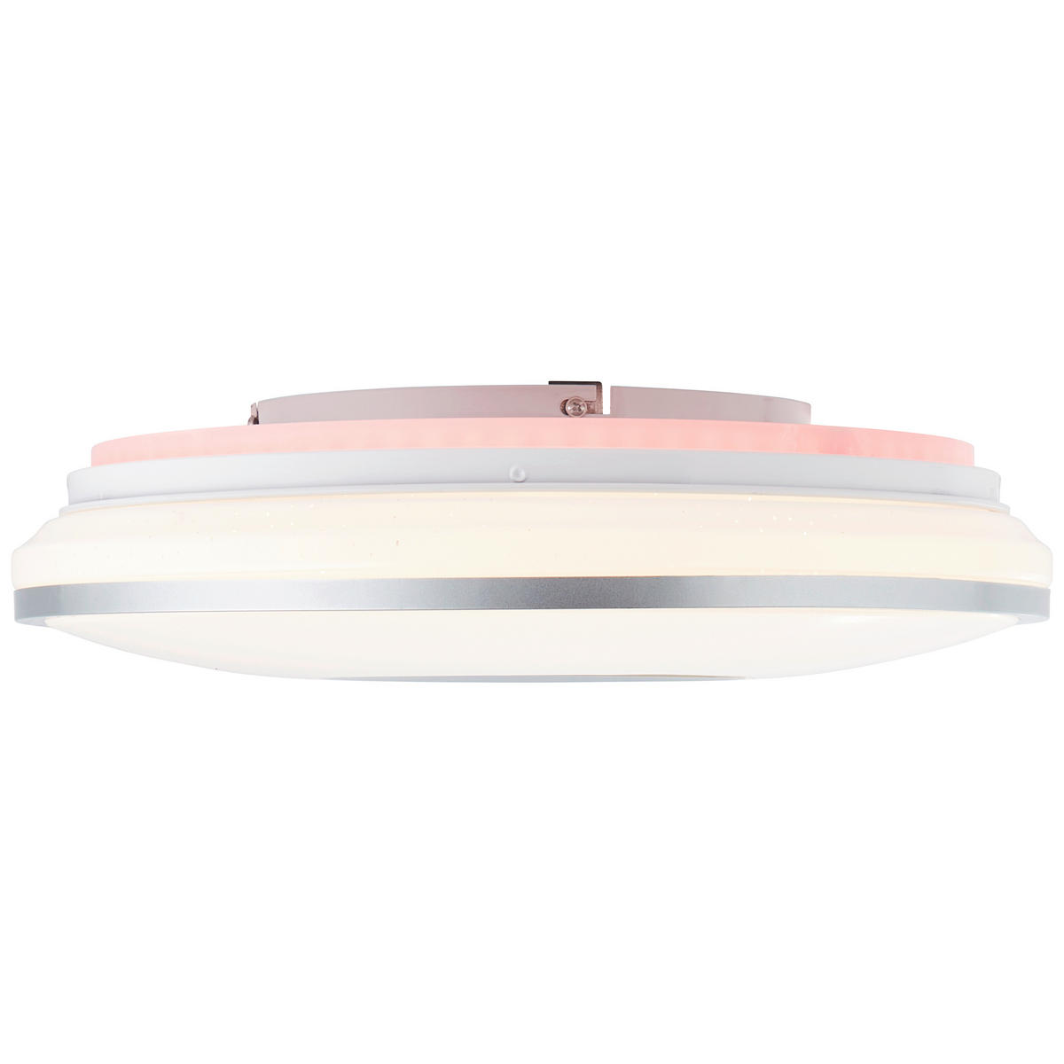 LED-DECKENLEUCHTE  39/10,3 cm    - Weiss/Silberfarben, Design, Kunststoff/Metall (39/10,3cm) - Brilliant