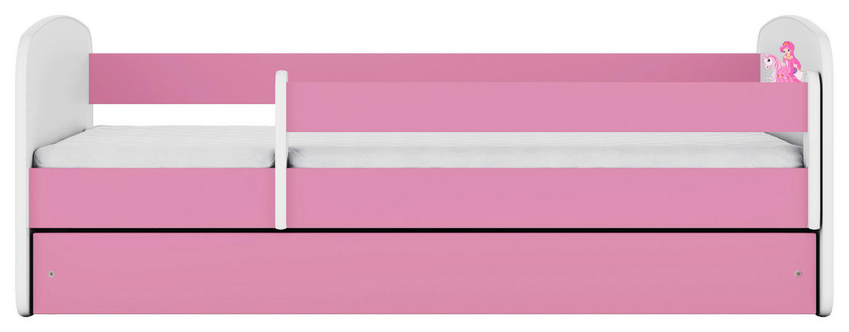 KINDER-/JUNIORBETT - Pink/Birkefarben, MODERN, Holz/Holzwerkstoff (80/160cm) - MID.YOU