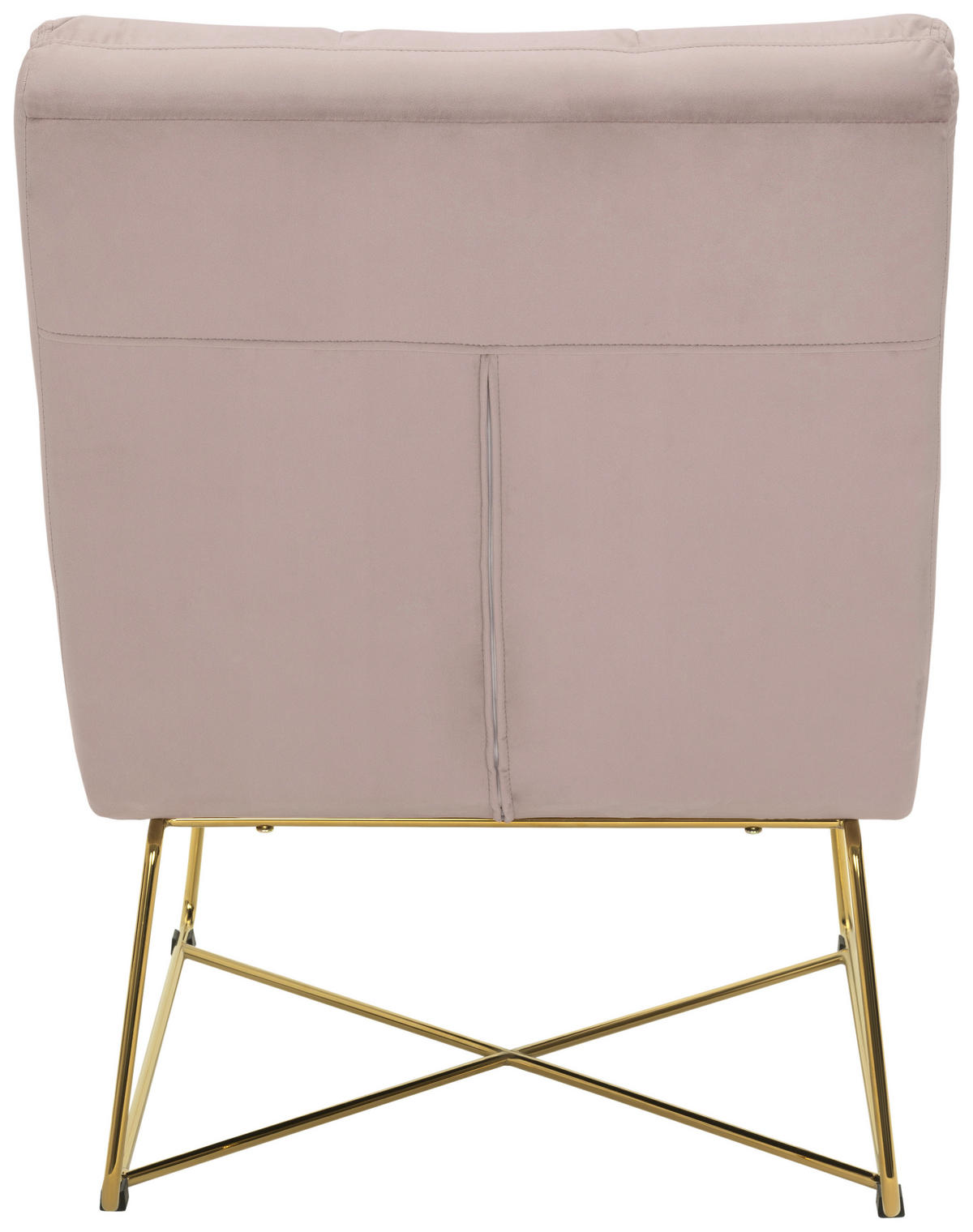 STUHL - Goldfarben/Rosa, Design, Textil/Metall (84/85/61cm) - MID.YOU