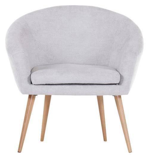 SESSEL in Mikrofaser Hellgrau  - Hellgrau, Design (73/73/66cm) - Carryhome