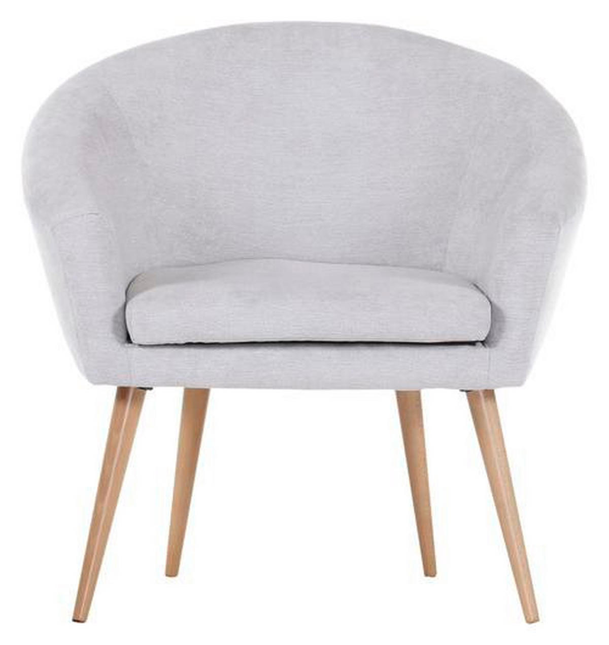 SESSEL in Mikrofaser Hellgrau  - Hellgrau, Design (73/73/66cm) - Carryhome