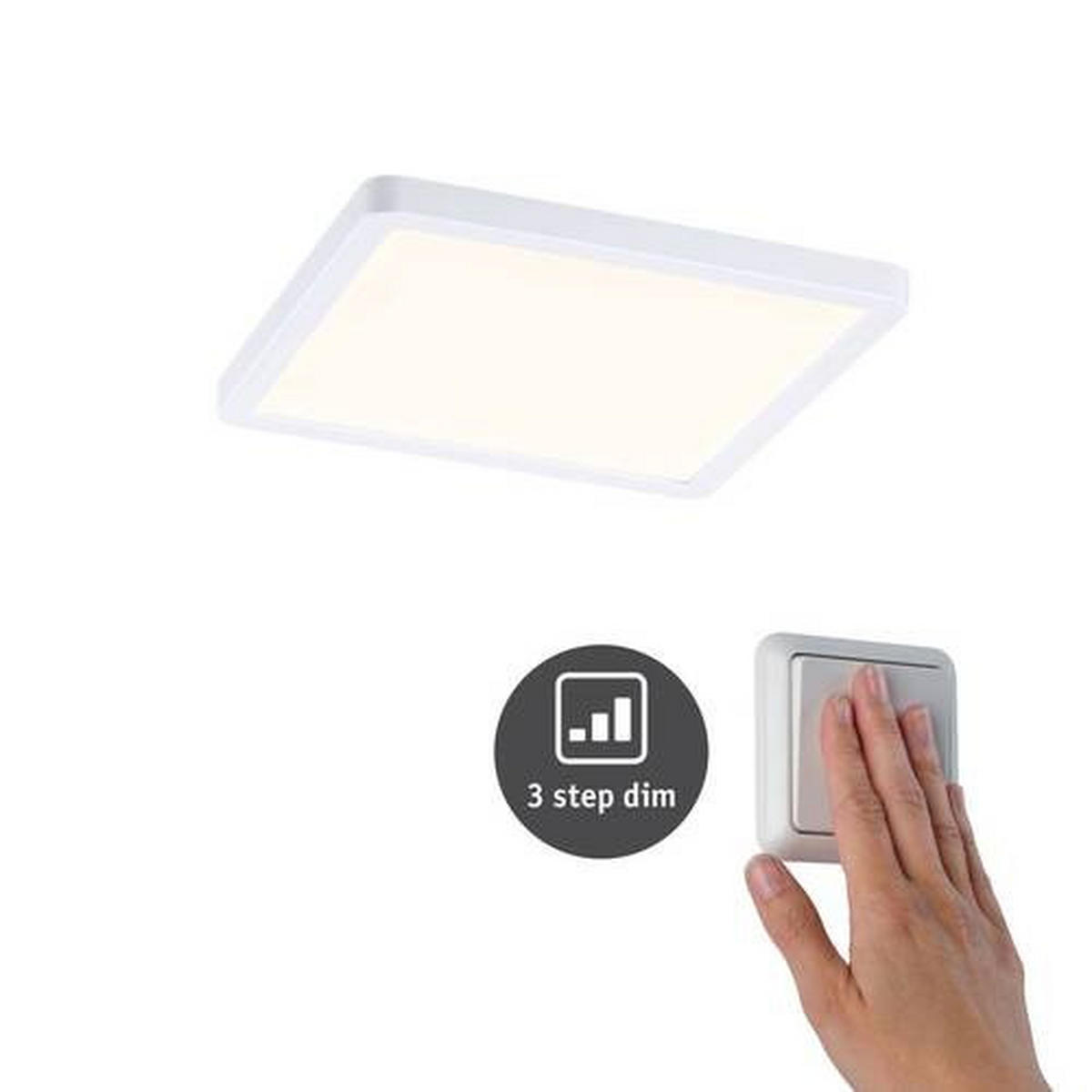 LED-PANEEL 17,5/17,5/1,2 cm   - Weiß, Design, Kunststoff (17,5/17,5/1,2cm) - Paulmann