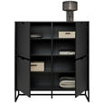 HIGHBOARD in 120/130/40 cm - Anthrazit/Schwarz, Design, Holzwerkstoff/Metall (120/130/40cm) - Novel