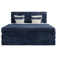 BOXSPRINGBETT 180/200 cm  in Blau  - Blau/Schwarz, Design, Kunststoff/Textil (180/200cm) - Esposa