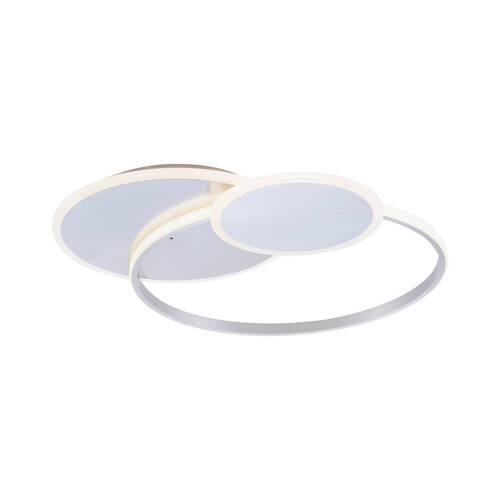 LED-DECKENLEUCHTE Emilio 65/55,5/7 cm   - Silberfarben, Design, Kunststoff/Metall (65/55,5/7cm) - Paul Neuhaus