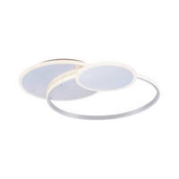 LED-DECKENLEUCHTE 65/55,5/7 cm   - Silberfarben, Design, Kunststoff/Metall (65/55,5/7cm) - Paul Neuhaus