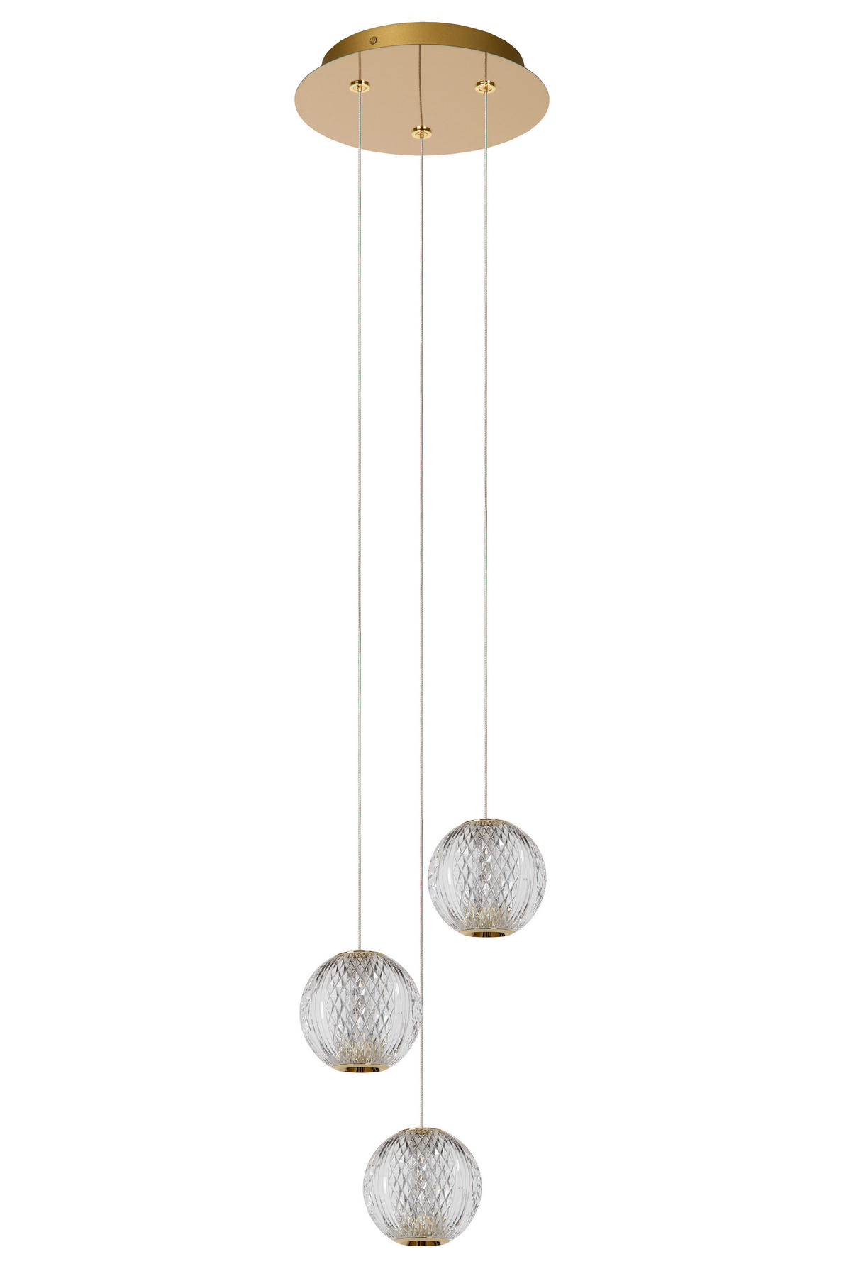 LED-PENDELLEUCHTE Cintra 25/25/150 cm   - Transparent, Design, Kunststoff (25/25/150cm) - Lucide