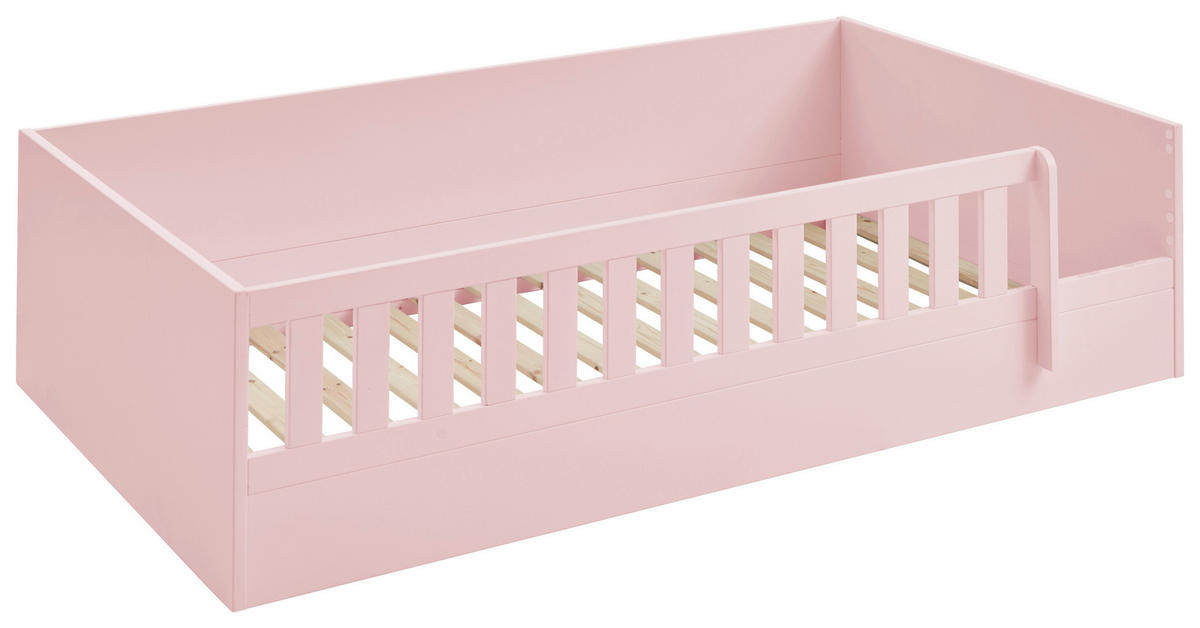 BODENBETT. 120/200 cm  in Rosa  - Rosa, LIFESTYLE, Holz/Holzwerkstoff (120/200cm) - Stylife