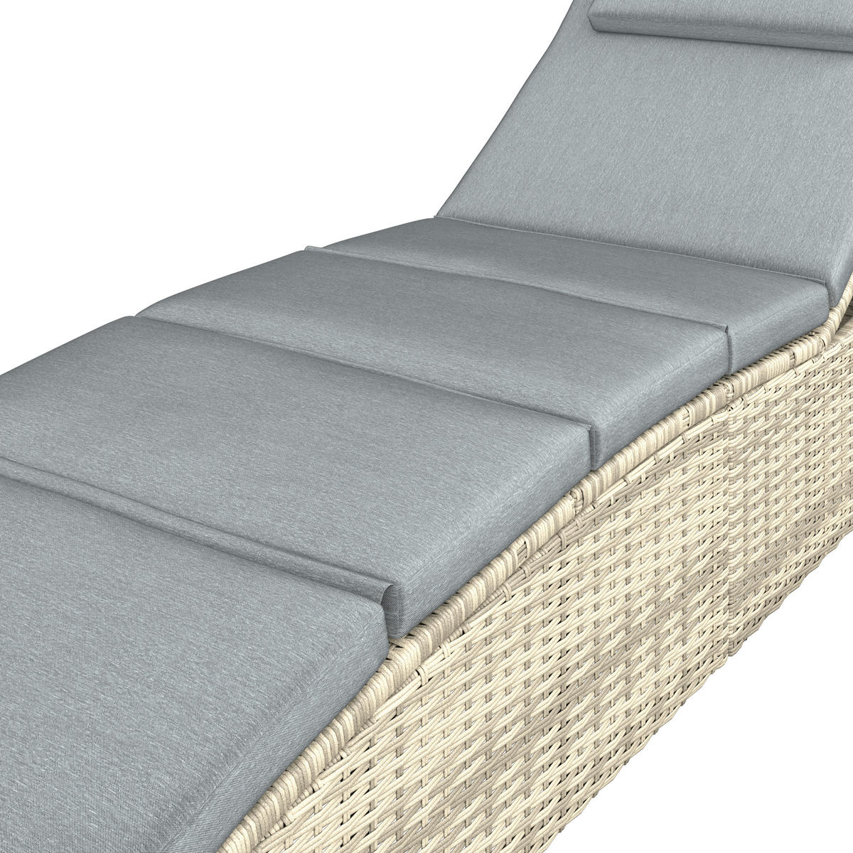GARTENLIEGE 190/80/60 cm  - Grau, MODERN, Kunststoff/Textil (190/80/60cm) - Ambia Garden