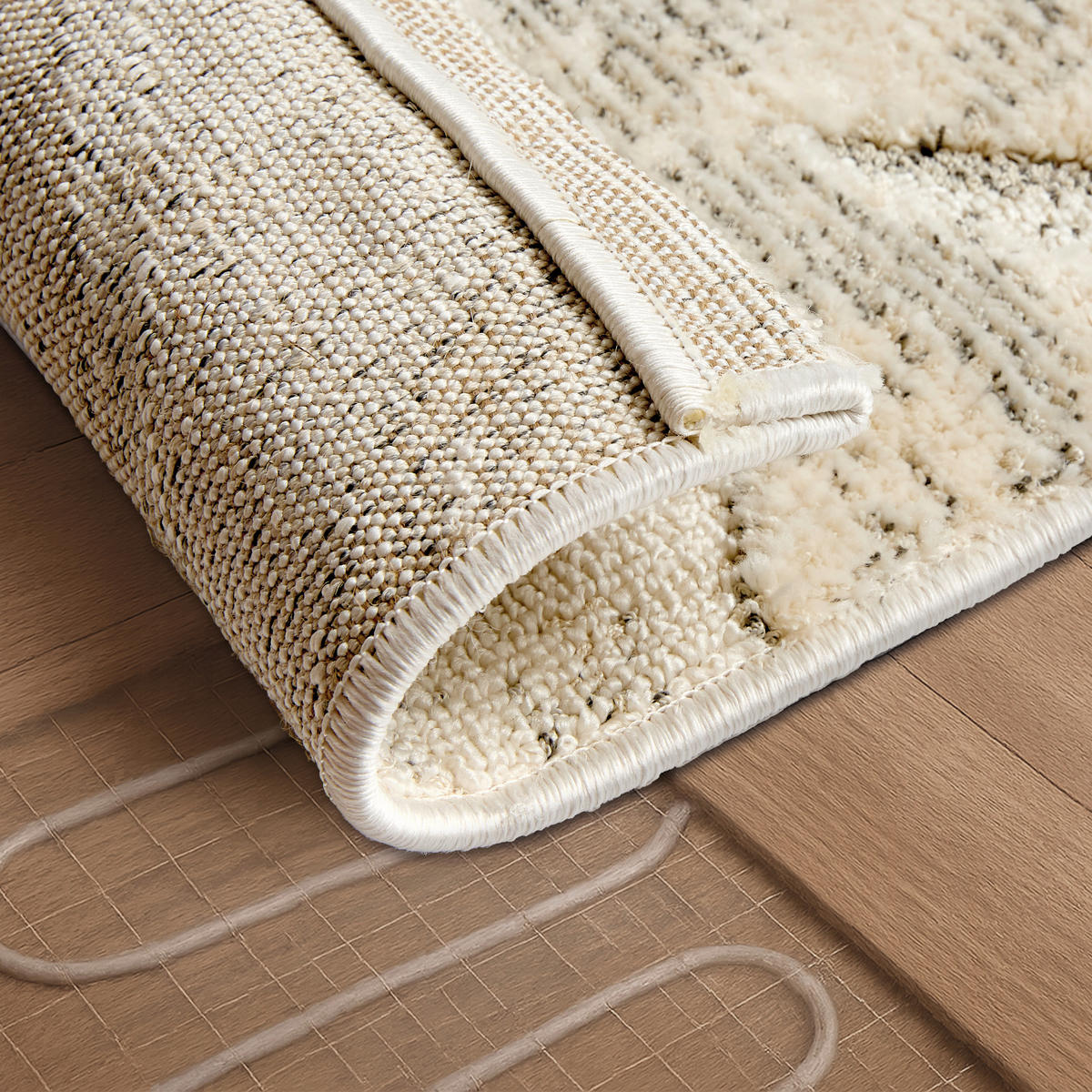 WEBTEPPICH 200/280 cm Lou Creme, Grau rechteckig  - Creme/Grau, Basics, Kunststoff/Textil (200/280cm) - Astra