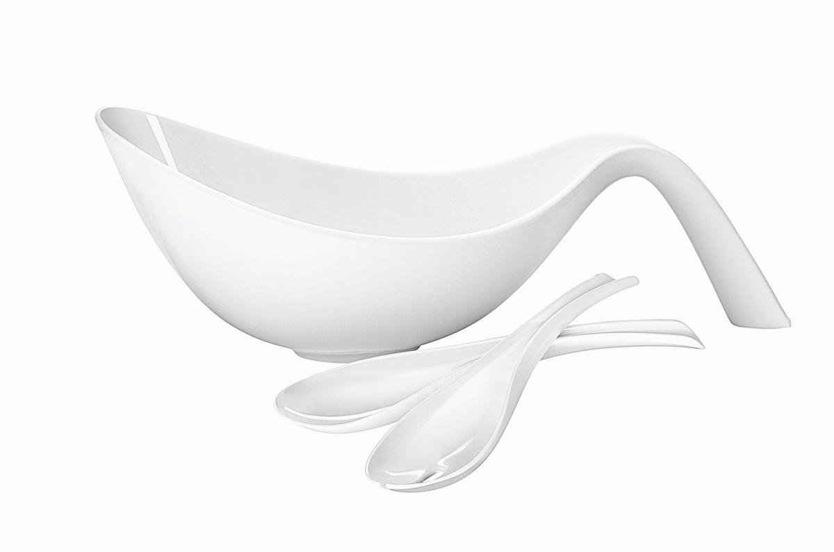 SALATSET  Flow 3-teilig  - Weiss, Design, Keramik (1,8l) - Villeroy & Boch